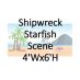 Shipwreck Starfish Scene 4'Wx6'H